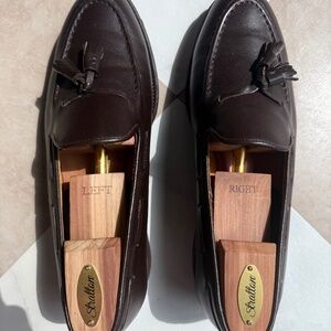 Meermin Dark Brown Calf Leather Tassel Loafers Mens US Sz 11